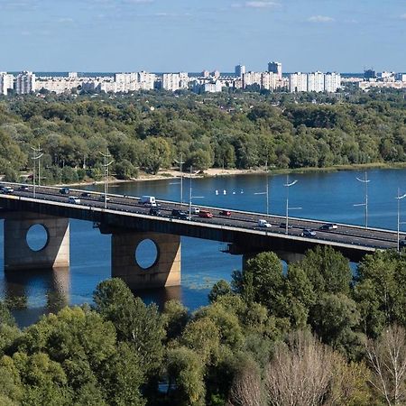 Exquisite Panoramic Views Apartment Dnipro Embankment Kiev Eksteriør bilde