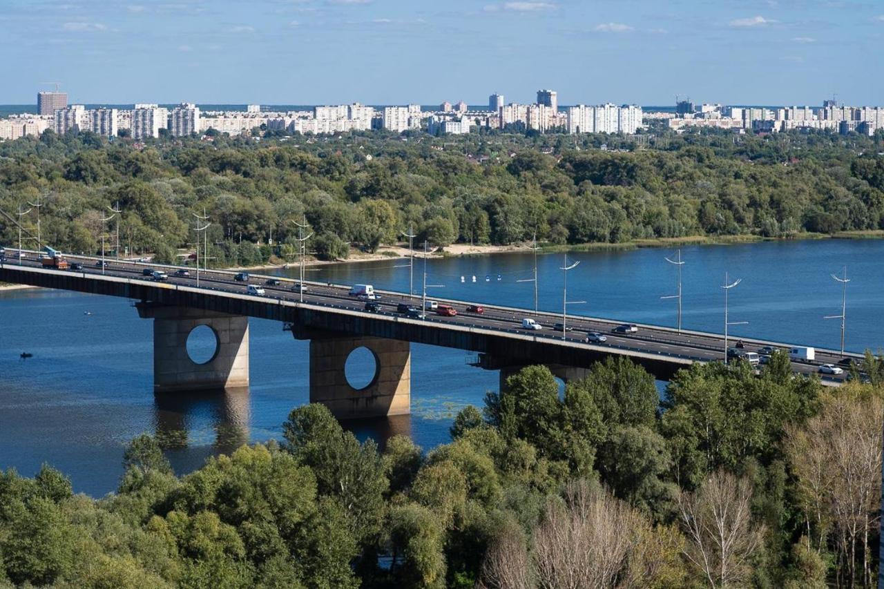Exquisite Panoramic Views Apartment Dnipro Embankment Kiev Eksteriør bilde